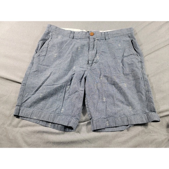 J. Crew Other - J. Crew Gramercy Shorts Mens 34 Blue Anchor Chino Preppy Sailing Beach Casual